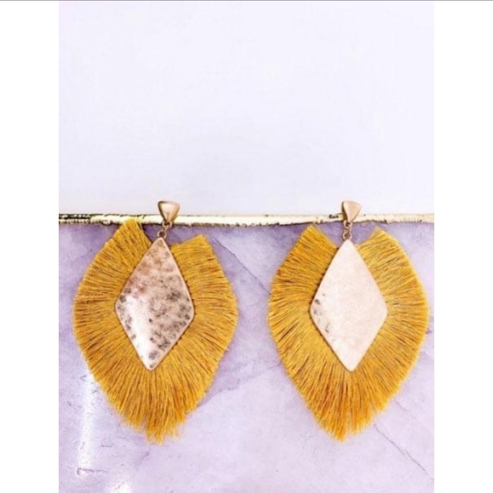 💥LAST ONE💥 Mustard Tassel Earrings